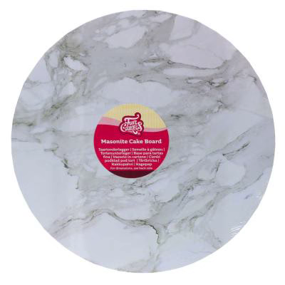 Base pasteles redonda efecto m�rmol 30 cm
