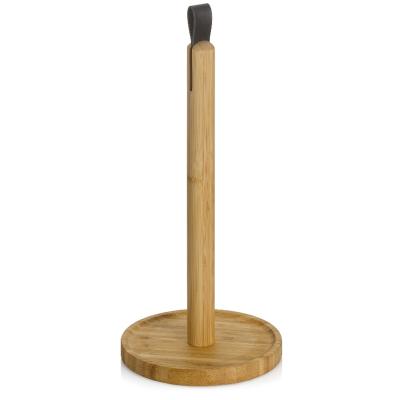 Portarrollos papel cocina bamb soporte cuero