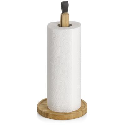 Portarrollos papel cocina bamb� soporte cuero
