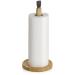 Portarrollos papel cocina bamb soporte cuero