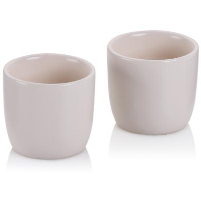 2x soporte huevo duro egg cup porcelana