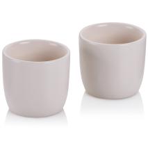 2x soporte huevo duro egg cup porcelana beige