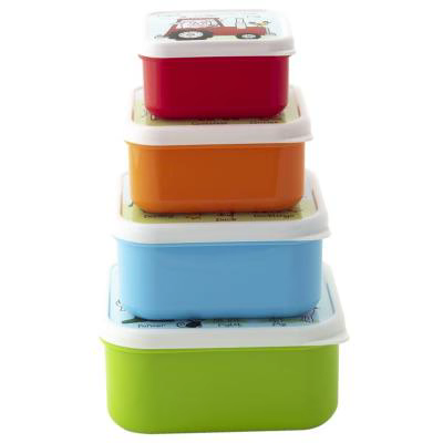 Set 4 fiambreras snack Granja