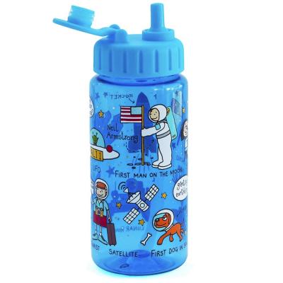 Botella agua con pajita Espacio
