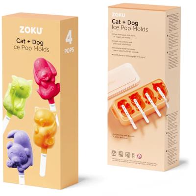 Molde 4 helados Perros y Gatos Zoku