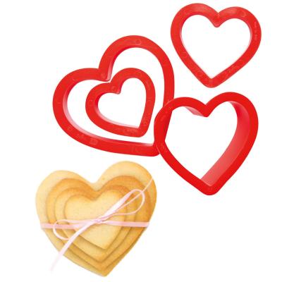 Set 4 cortadores galletas Corazones tama�os
