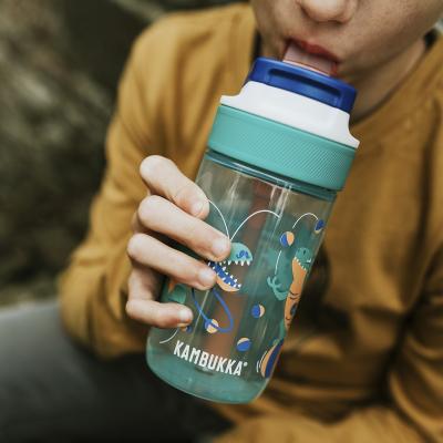 Botella de agua con pajita Lagoon 400 ml Dino