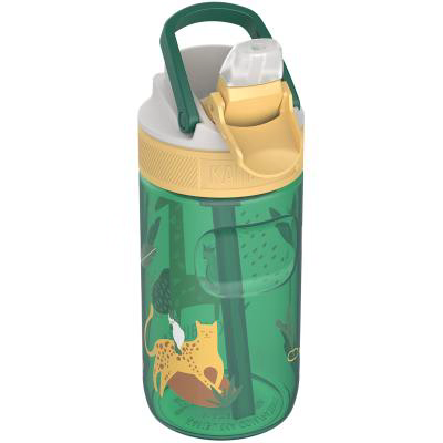 Botella de agua con pajita Lagoon 400 ml Jungle