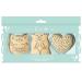 Set 3 cortadores galletas y stencil Gato, Corazn