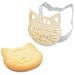 Set 3 cortadores galletas y stencil Gato, Corazn