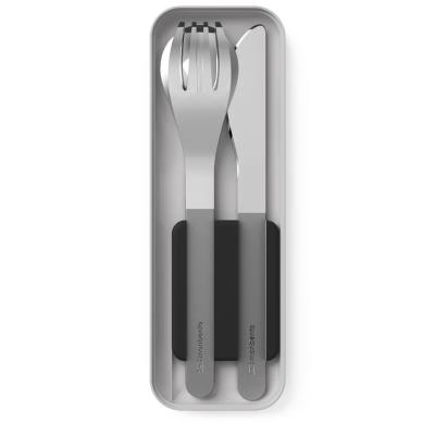 Juego 3 cubiertos fiambrera monbento slim