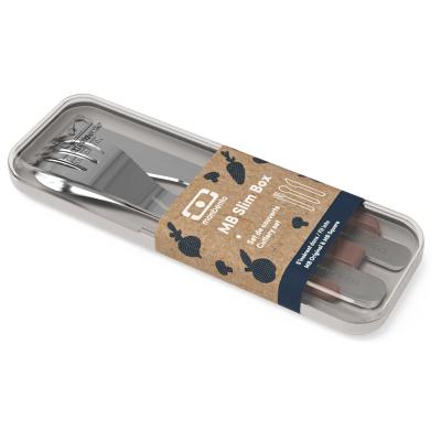 Juego 3 cubiertos fiambrera monbento slim