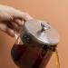Cafetera Teapot Leaf cristal filtro acero
