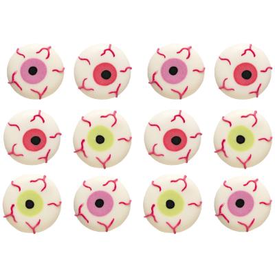 Set 12 decoraciones de azcar Ojos de miedo