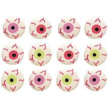 Set 12 decoraciones de azcar Ojos de miedo