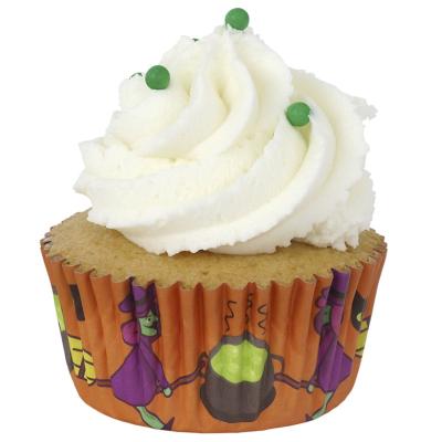 Papel cupcakes metalizados Brujas x30