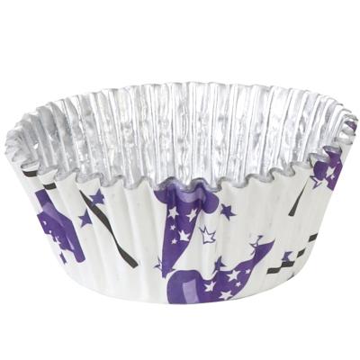 Papel cupcakes metalizados Magos de Halloween x30