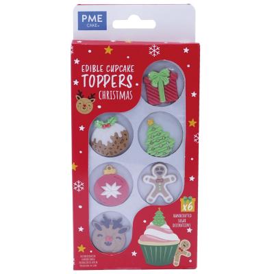 Set 6 decoraciones fondant Navidad