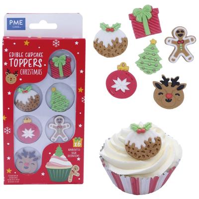 Set 6 decoraciones fondant Navidad