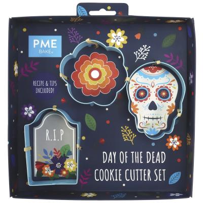 Set 3 cortadores galletas D�a de Muertos PME