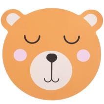 Mantel individual vegano Oso mostaza