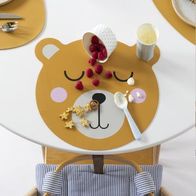 Mantel individual vegano Oso mostaza