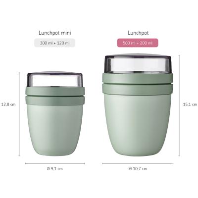 Fiambrera doble yogur y muesli