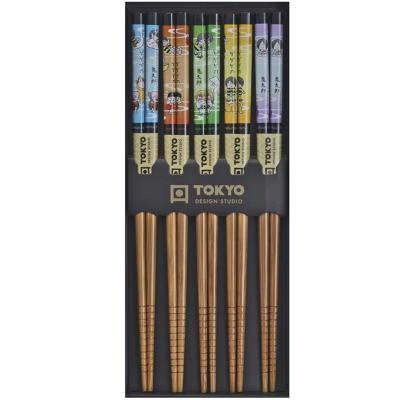 5 pares palillos japoneses Comic