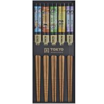 5 pares palillos japoneses Comic