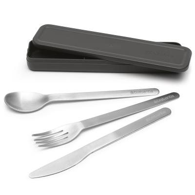 Juego 3 cubiertos acero inox funda Take