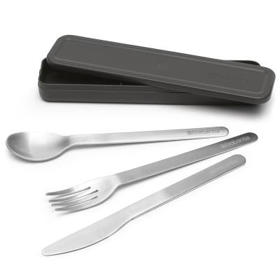 Juego 3 cubiertos acero inox funda Take