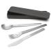 Juego 3 cubiertos acero inox funda Take