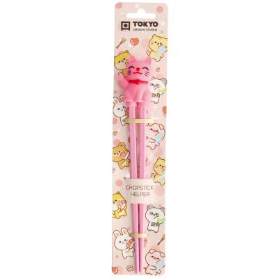 Palillos japoneses Gato suerte rosa