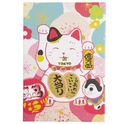 Set 5 pares palillos con 5 soportes Gato suerte