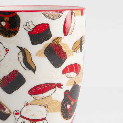 Taza mug Sushi Lucky Cat 380 ml