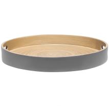 Safata bamb� natural 35 cm gris