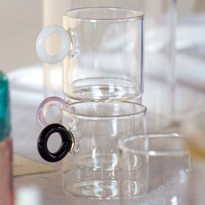 6x taza caf� asa colores 100 ml borosilicato