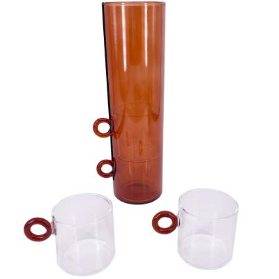4x taza cristal caf� asa color
