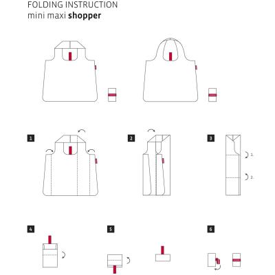 Bolsa compra plegable shopper Dots red