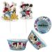 Kit Papel cupcakes y toppers x24 Disney Mickey