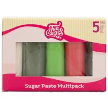 Set 5 fondants Funcakes 5x100 g Navidad