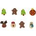 Set 8 decoraciones de chocolate Colours Christmas