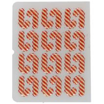 Set 24 decoracions de xocolata Candy Cane