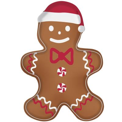 Plato presentacin Navidad Ginger 17x25 cm