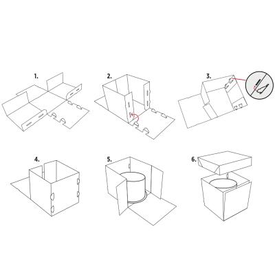 Caja para pasteles Easy 26,5x26,5x25 cm