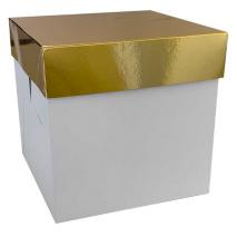 Caja para panettone tapa dorada 20x20x20 cm