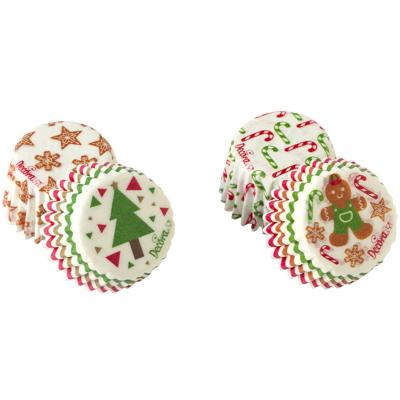 Papel mini cupcakes x200 Christmas