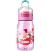 Botella Zoku Flip infantil 475 ml polos rosa