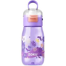 Botella Zoku Flip infantil 475 ml flores p�rpura