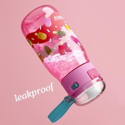 Botella Zoku Flip infantil 475 ml flores p�rpura